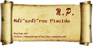 Mészáros Placida névjegykártya